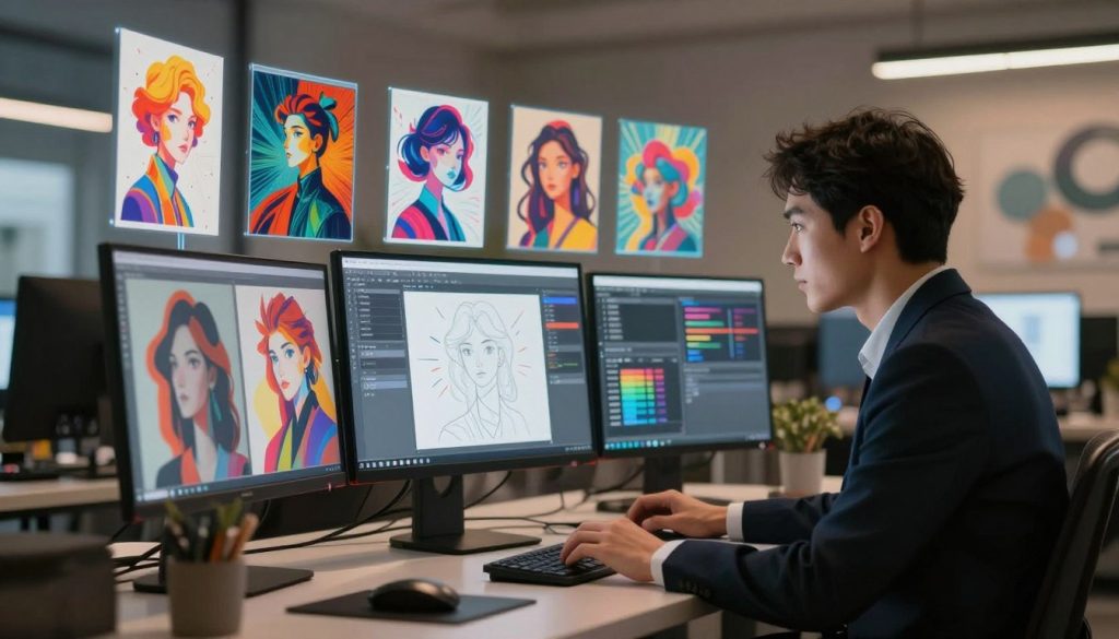 Advanced variation techniques for AI art