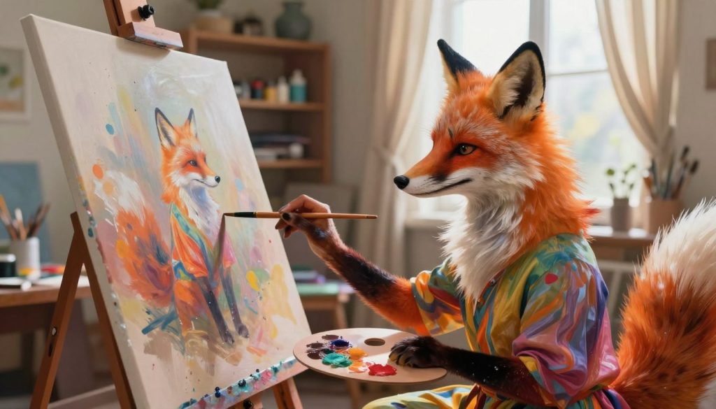 Painterly style anthro art