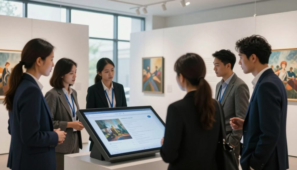 Troubleshooting privacy and link issues in an AI art gallery