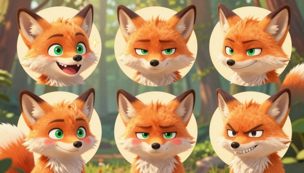 ai furry expression sheet