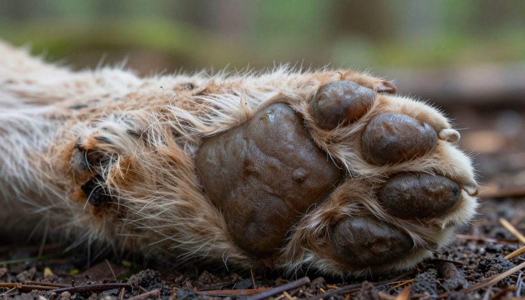 furry paw detail